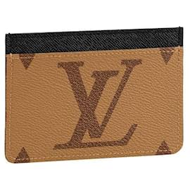 Louis Vuitton-Tarjetero LV Side up nuevo-Castaño