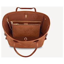 Louis Vuitton-LV Neverfull impreinte pelle Cognac-Cognac