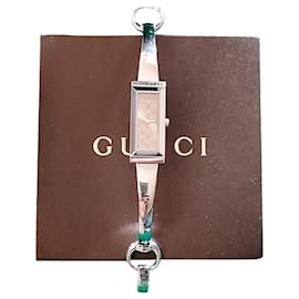 Gucci-Montre monogramme Gucci-Argenté