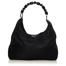 Dior-Dior Black Malice Nylon Handbag-Black