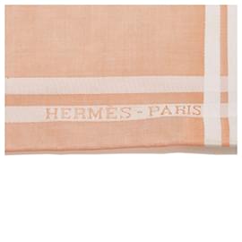 Hermès-Hermes Pink Cotton Handkerchief-Pink