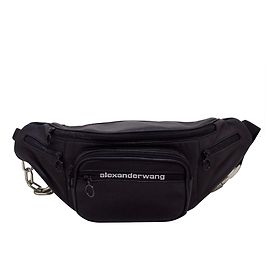 Alexander Wang Schwarze Ledergürteltasche Schwarz