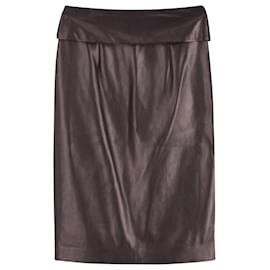 Isabel Marant-Isabel Marant Pencil Skirt in Black Nappa Leather -Black