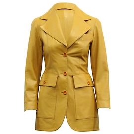 Loewe Classic Style Jacke aus gelbem Nappaleder Gelb