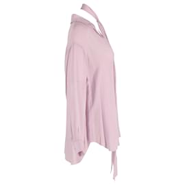 Chloé-Blusa a maniche lunghe Chloe Tie Neck in viscosa lilla-Altro