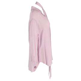 Chloé-Chloe Tie Neck Long Sleeve Blouse in Lilac Viscose -Other