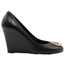 Tory Burch Black Wedges Black