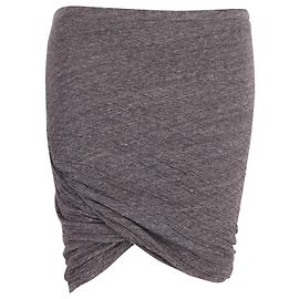 Isabel Marant Mini Saia Ruched Wrap em Algodão Cinza Cinza