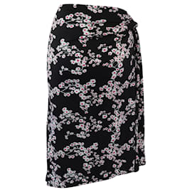 Paco Rabanne-Paco Rabanne Floral Midi Skirt in Black Viscose-Other