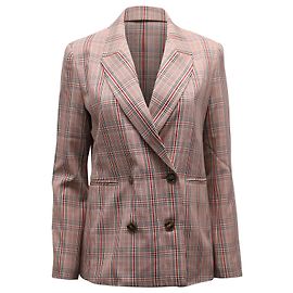 Iris & Ink gefütterter, karierter Blazer aus rotem Polyester Andere