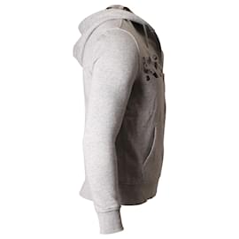 Michael Kors-Michael Kors Hoodie Zip Front Sweatshirt in Grey Poly Cotton -Grey
