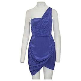 Zimmermann-Purple Silk Strapless Mini Dress-Purple