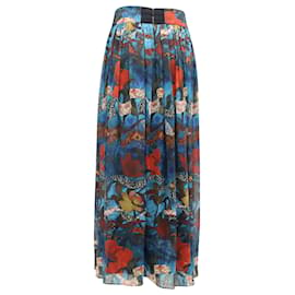 Alice + Olivia-Gonna lunga Alice + Olivia con stampa floreale in poliestere blu-Altro