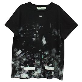 Off White Camiseta Off-White Splash Ink de algodón negro Negro