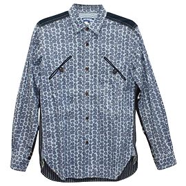 Junya Watanabe Paisley-Hemd aus blauer Baumwolle Blau