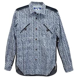 Junya Watanabe-Junya Watanabe Paisley Shirt in Blue Cotton-Blue