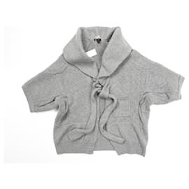 Louis Vuitton-LOUIS VUITTON Louis Vuitton] Poncho knit cashmere coat-Grey