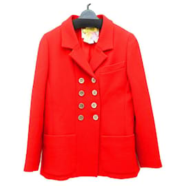 Chanel-Coats, Outerwear-Red