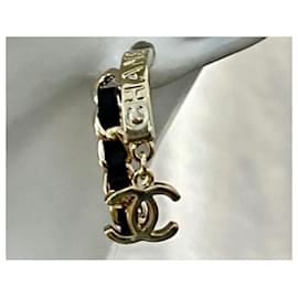Chanel-Chanel earrings-Black,Golden