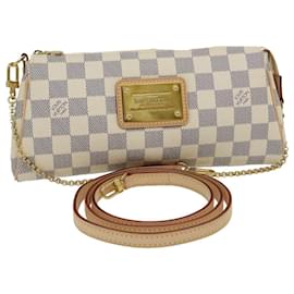 Louis Vuitton-Louis Vuitton Damier Azur Eva 2Way Shoulder Hand Pouch N55214 LV Auth 30610a-Other