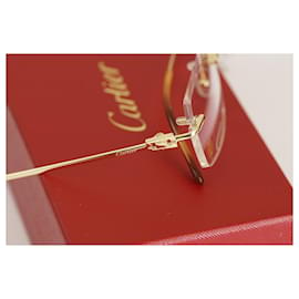 Cartier-CARTIER EYEWEAR lined C UNISEX T8120165 SOLID GOLD FRAME-Golden