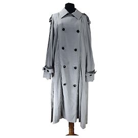 Proenza Schouler Leinenmischung Trenchcoat Grau Grau
