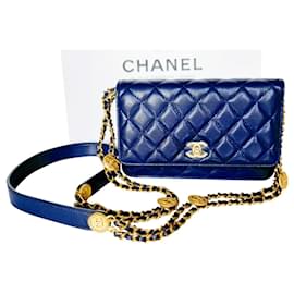 Chanel-Carteira em corrente Artesanato 2022-Azul