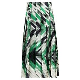 Jupe plissée à chevrons alternés GUCCI sur sergé Multicolore