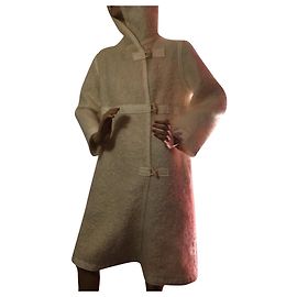 Courreges Courrèges duffle coat in mohair and wool Eggshell