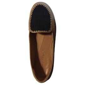 Robert Clergerie-Loafers in raffia and black leather-Black,Other