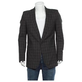 Filippa K Gingham Karo Blazer Grau Grau