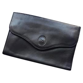 Nina Ricci-Nina Ricci Vintage Black Leather Wallet-Black