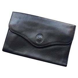 Nina Ricci Vintage Cartera de cuero negro Negro