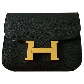 Hermès Constance mince compacte Noir