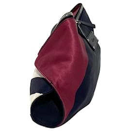 Alexander Mcqueen-Alexander McQueen Multi De Manta Printed Satin Clutch Bag-Multiple colors,Navy blue