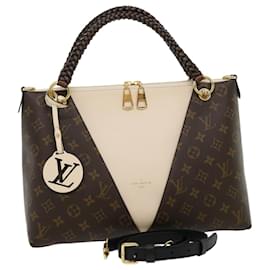 Louis Vuitton-LOUIS VUITTON Monogram V Tote MM Bolsa de tela 2camino M45273 LV Auth 30668EN-Monograma