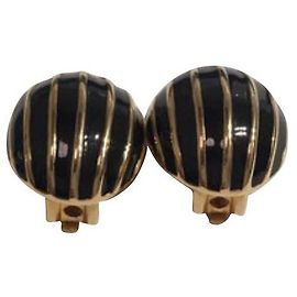 Courreges Orecchini vintage Courrèges Nero D'oro