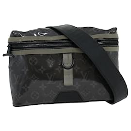 Louis Vuitton-LOUIS VUITTON Eclipse Glaze Messenger PM Shoulder Bag Gray M52218 LV Auth 30549a-Grey