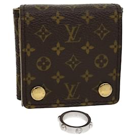 Louis Vuitton-LOUIS VUITTON Bague Petite Berg Crew K18GT 750 52 Argent LV Authentification 30289A-Argenté,Monogramme