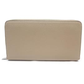 Céline-LARGE ZIPPED CELINE WALLET IN TAUPE GRAINED LEATHER WALLET-Taupe