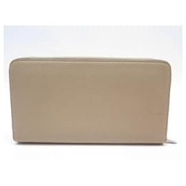 Céline-LARGE ZIPPED CELINE WALLET IN TAUPE GRAINED LEATHER WALLET-Taupe