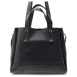 NEUF SAC A MAIN JEROME DREYFUSS GEORGES M EN CUIR NOIR DORE LEATHER HANDBAG Noir