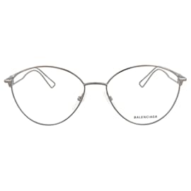 Balenciaga-Armações óticas de armação redonda de metal Balenciaga-Cinza