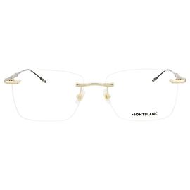 Montblanc Square-Frame Metal Optical Frames Golden Metallic