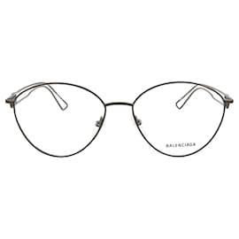 Balenciaga-Armações óticas de armação redonda de metal Balenciaga-Cinza