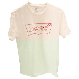 Levi's-Levi's Printed Logo Short Sleeve T-shirt in White Cotton-White