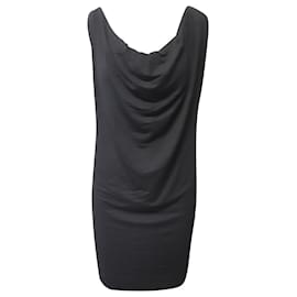 Vivienne Westwood-Vivienne Westwood Anglomania Sleeveless Draped Midi Dress in Black Viscose -Black