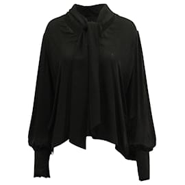 Khaite Francisco Bluse aus schwarzer Seide Schwarz