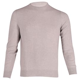 Ermenegildo Zegna-Ermenegildo Zegna Long-Sleeved Sweater in Grey Cashmere-Grey