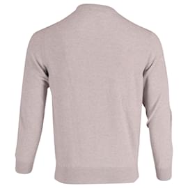 Ermenegildo Zegna-Ermenegildo Zegna Long-Sleeved Sweater in Grey Cashmere-Grey